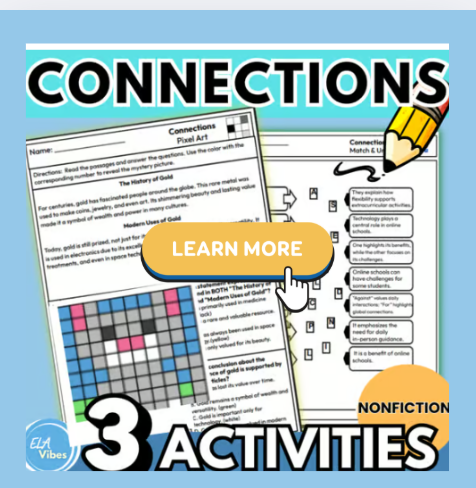 End of year ELA activity for 3rd, 4th, and 5th grade students featuring a printable match and unscramble worksheet that builds reading comprehension, vocabulary, and critical thinking skills—perfect no prep classroom resource.