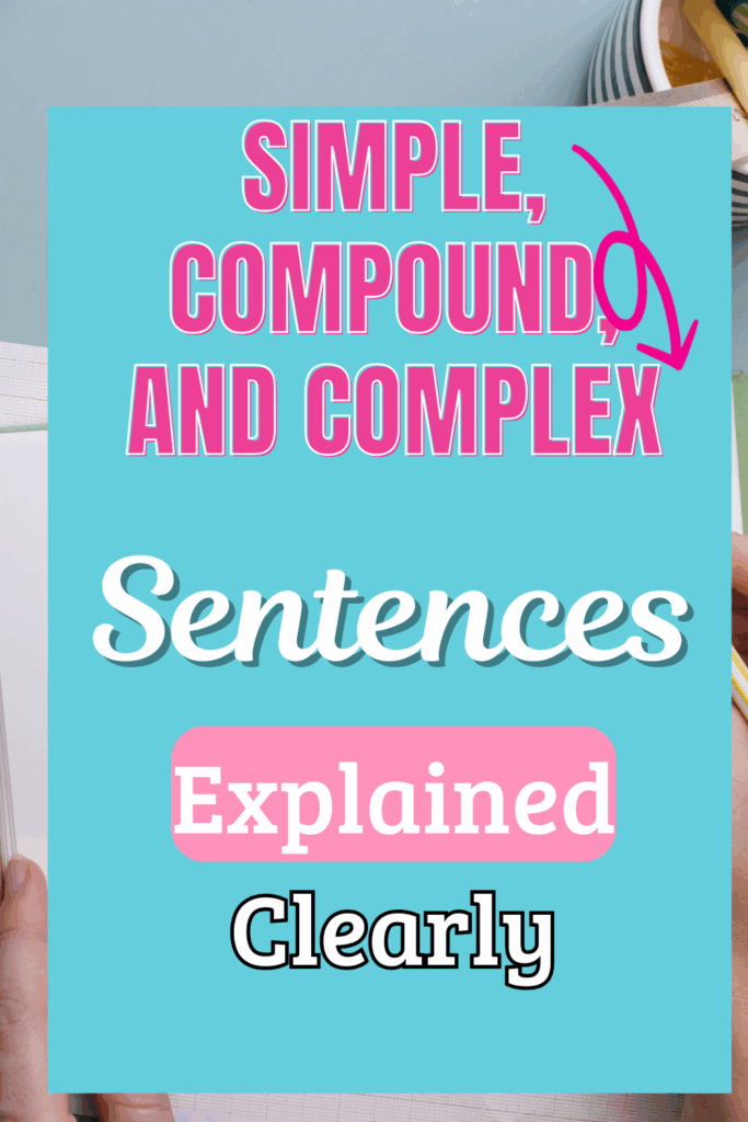 simple, compound, and complex anchor chart