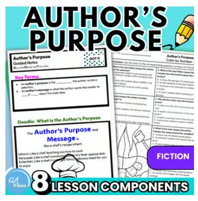 Author's Purpose lesson and graphic organizer