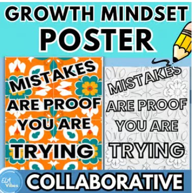 growth mindset collaborative poster
