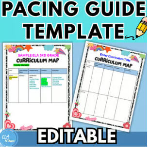 Editable Google Slides pacing guide template