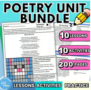Poetry Unit with mini lessons and activities. 