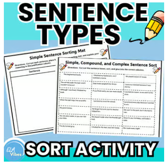 simple, complex, and compound sentences worksheet