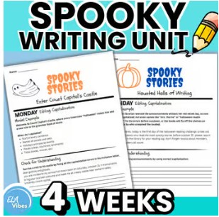 Halloween writing prompts for 3rd, 4th, and 5th grade students