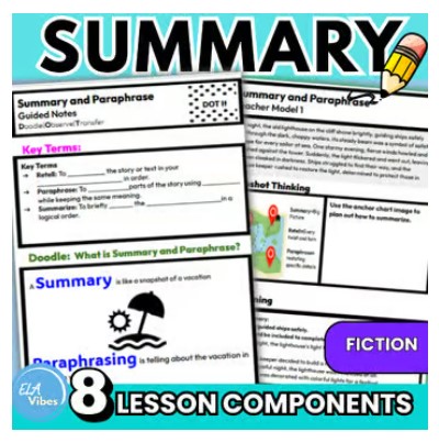 Summary lesson and graphic organizer